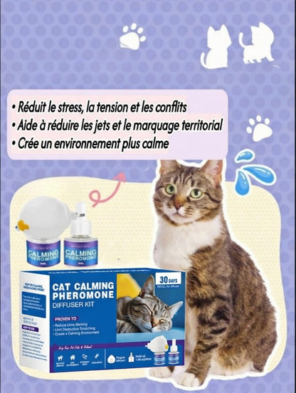 DouFelin™ - Diffuseur apaisant pour Chat | Formule Double Phéromone